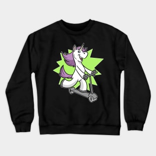 Unicorn Scooter E-Scooter Stunts Crewneck Sweatshirt